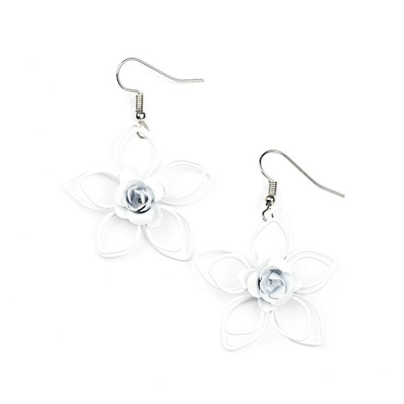 Botanical Bonanza White Earrings